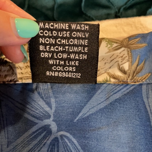 DC Classic Los Vegas Hawaiian Shirt 2XL Blue - Picture 8 of 8